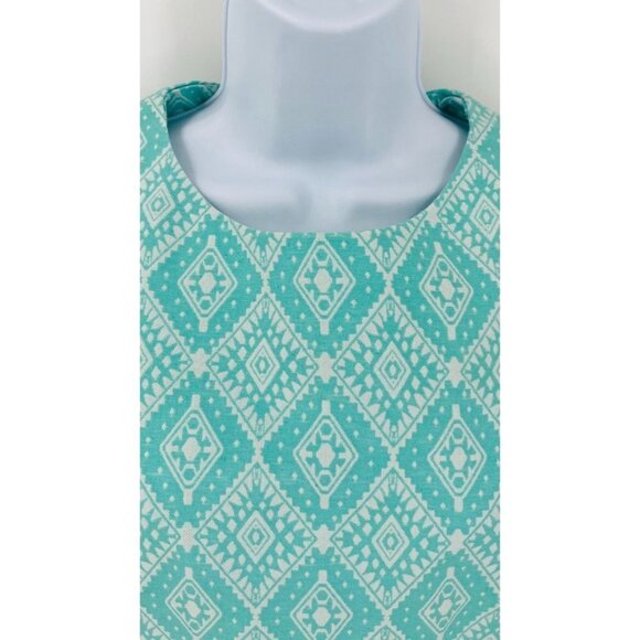 Southern Tide Paislee Ikat Jacquard Shift Dress Size 6 - Bermuda Teal - Picture 7 of 14